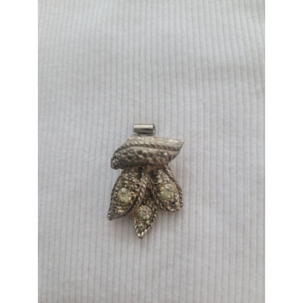 Vintage Dress Clip Silver Tone Detailed Pretty Giardnetti - Picture 2 of 6